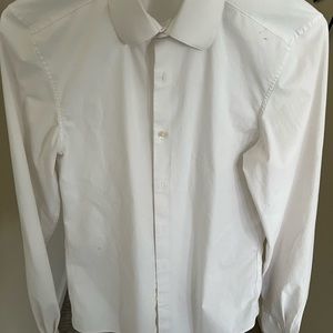 Men’s Van Heusen small button up shirt white